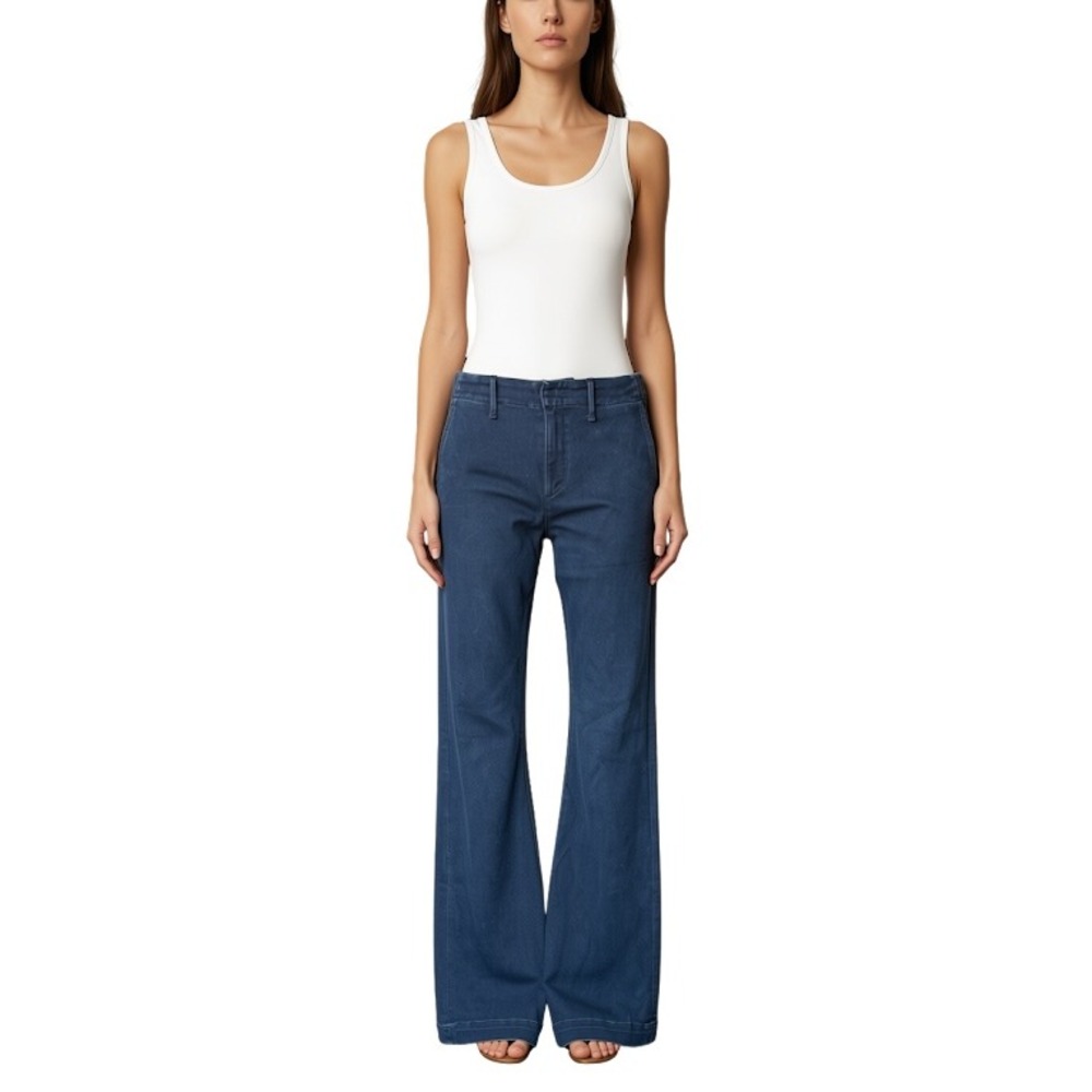 Rag & Bone Rivington Flare Jeans Indigo Dark Wash W1728K089RIV Size 30 Womens